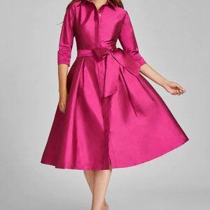 Teri Jon By Rickie Freeman taffeta  shirt dress